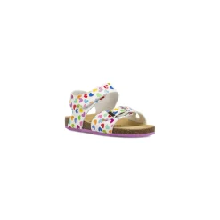 Sandali bianchi Bambina con fantasia a cuori e velcro Primigi