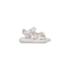 Sandali Bianchi con stampa fiori da Bambina Primi Passi Le scarpe di Alice