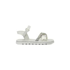 Sandali bianchi da Bambina con cinturino e glitter Le scarpe di Alice