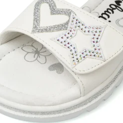 Sandali bianchi da Bambina con stelle e cuori e strass Dieci Baci