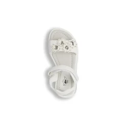Sandali bianchi da Bambina con fiori strass Le scarpe di Alice