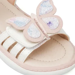 Sandali bianchi da Bambina con decorazione farfalla Le scarpe di Alice