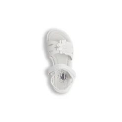 Sandali bianchi da Bambina Le scarpe di Alice con fiore