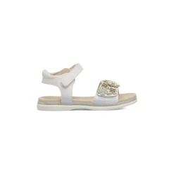 Sandali bianchi da Ragazza con fiori e farfalle glitter Dieci Baci