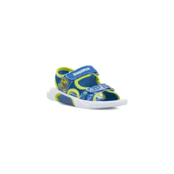 Sandali Blu da Bambino con stampe dinosauri e velcro Dinosauri