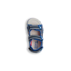 Sandali blu da Bambino con stampe colorate e strappo in velcro Space Boy