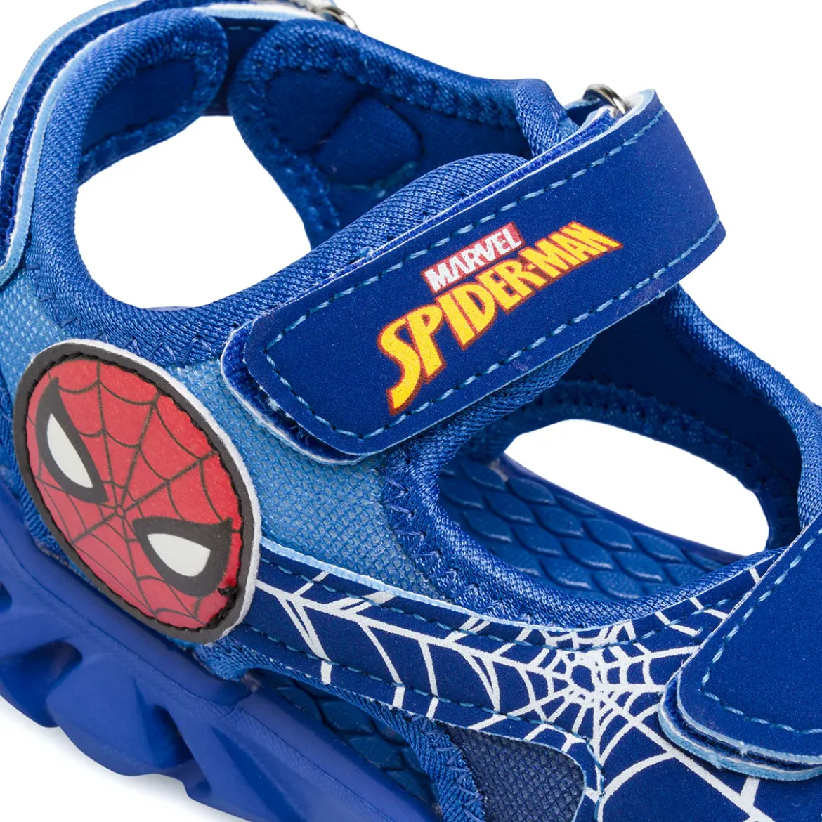 Sandali blu da Bambino con triplo strappo e luci Marvel Spiderman