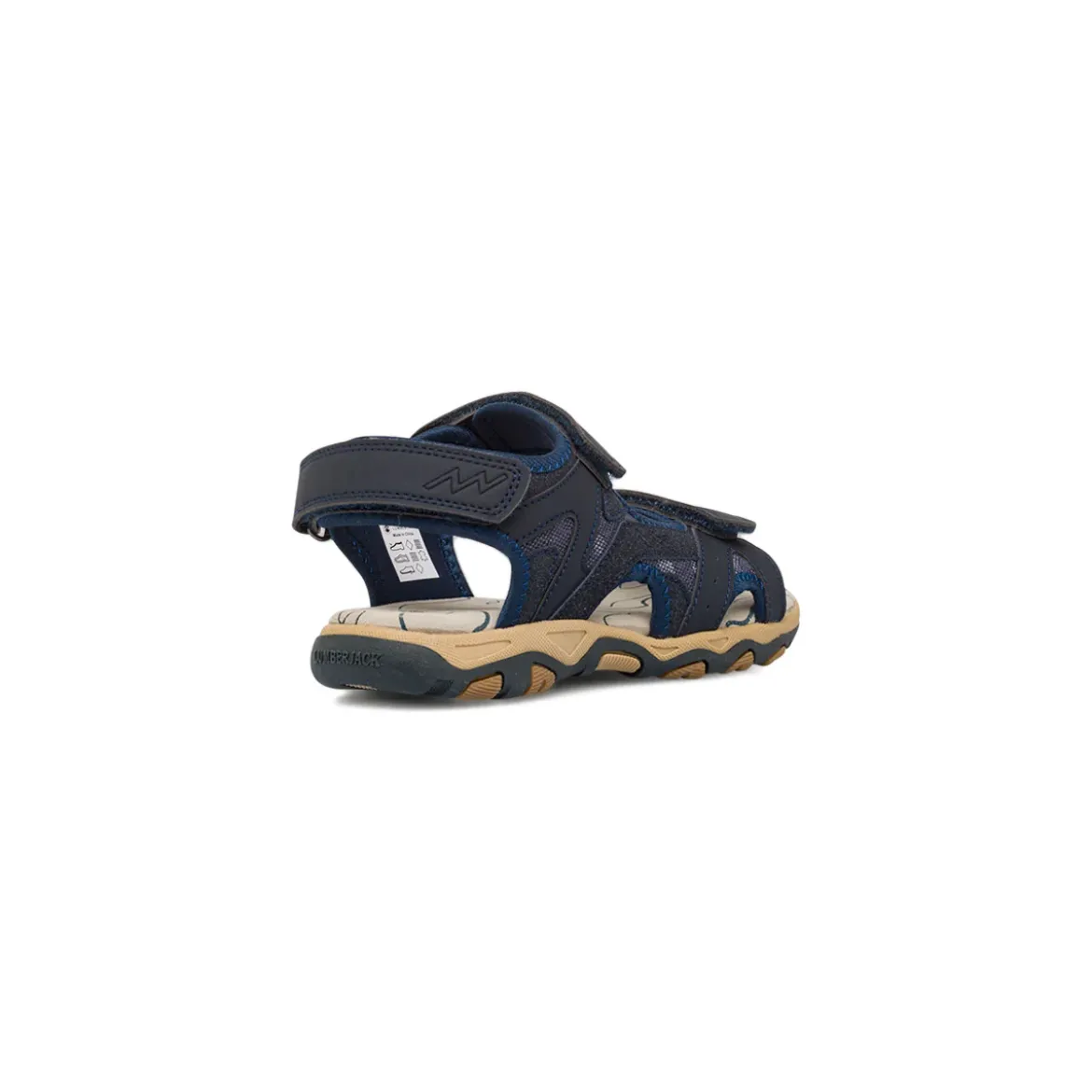 Sandali Blu da Ragazzo con sottopiede in Pelle e logo Lumberjack