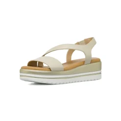 Sandali Comfort Bianchi da Donna con zeppa 5 cm P Soft