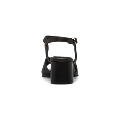 Sandali comfort neri da Donna con tacco a blocco 6,5 cm P Soft