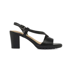 Sandali Comfort Neri da Donna con tacco 8 cm e plateau P Soft