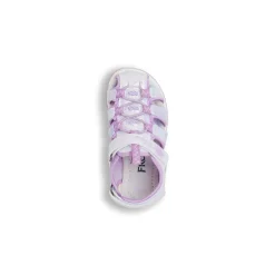 Sandali da Bambina bianchi e lilla glitter con soletta in pelle Frozen