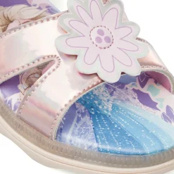 Sandali da Bambina rosa metallizzato con applicazione fiore frontale Frozen