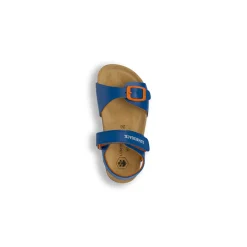 Sandali da Bambino blu e arancione con soletta in pelle Lumberjack
