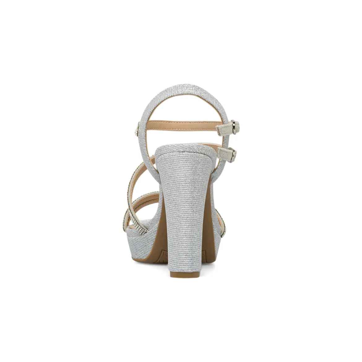 Sandali da Donna Argento con strass tacco a colonna 11 cm Lora Ferres