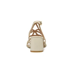 Sandali da Donna beige con strass e tacco a colonna 7 cm Lora Ferres