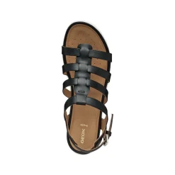 Sandali da Donna neri con suola bicolor traspirante Geox