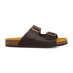 Sandali da uomo in pelle marroni Lumberjack Flint