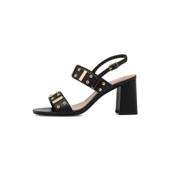 Sandali Donna Neri con tacco a colonna 8,5 cm e borchie Swish Jeans