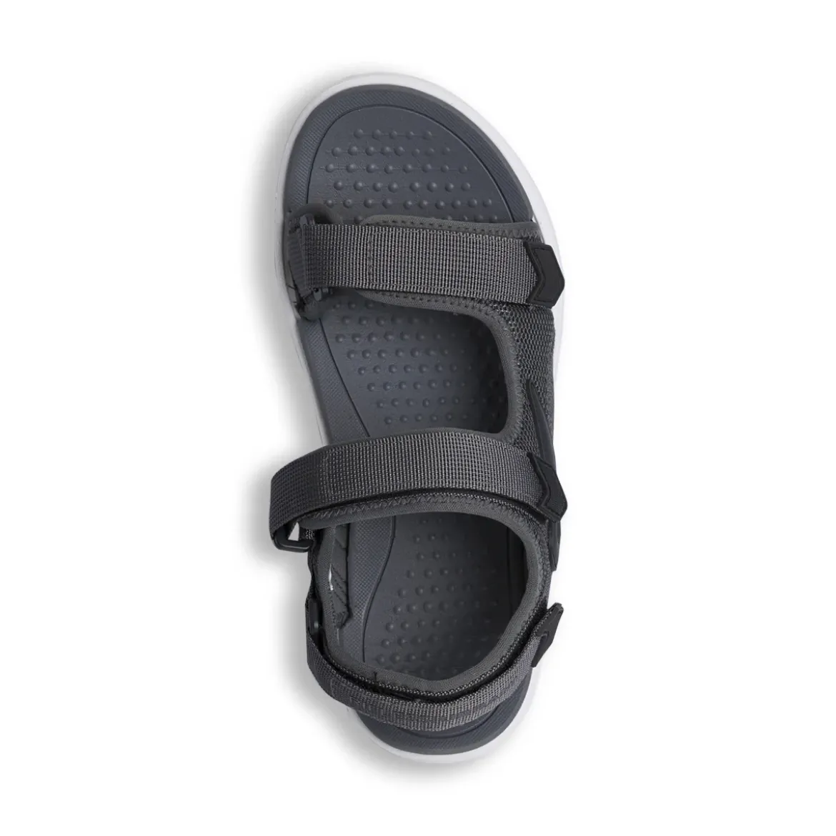Sandali grigi da Uomo con strappo in velcro regolabile Riflessi Urbani