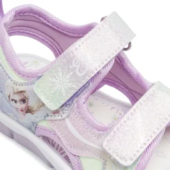 Sandali lilla da Bambina con luci e cinturini glitter Elsa Frozen