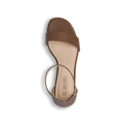 Sandali marroni da Donna con tacco a colonna 6 cm e cinturino Lora Ferres