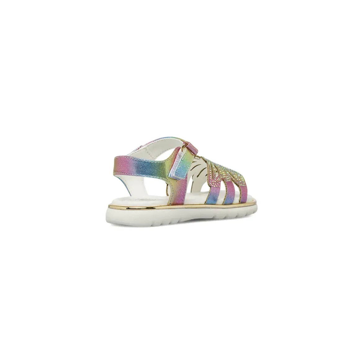 Sandali multicolore Bambina con farfalla e strass Le scarpe di Alice