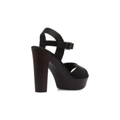 Sandali neri con tacco a colonna 12,5 cm da Donna con cinturino Lora Ferres