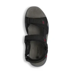 Sandali neri da Uomo con strappo e soletta in pelle Lumberjack