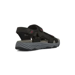 Sandali neri da Uomo con strappo e soletta in pelle Lumberjack