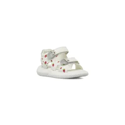 Sandali primi passi bianchi da Bambina con fragole Le scarpe di Alice