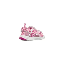 Sandali Primi passi da Bambina fucsia con fiori e strappo Primigi