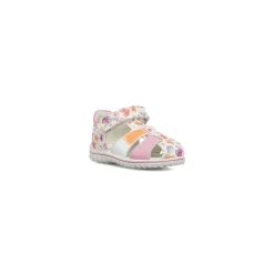 Sandali Primi passi da Bambina bianchi con stampe di cuori Primigi