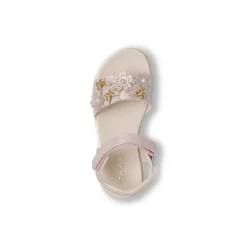 Sandali Rosa Bambina con applicazioni di fiori e farfalle Dieci Baci