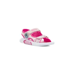 Sandali Rosa da Bambina con doppia chiusura a strappo Lilo & Stitch