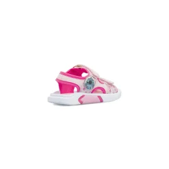 Sandali Rosa da Bambina con doppia chiusura a strappo Lilo & Stitch