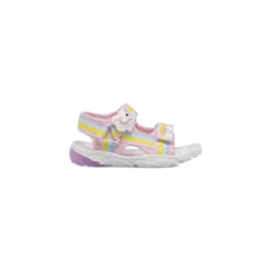 Sandali rosa da Bambina con patch unicorno e arcobaleno Unicorno