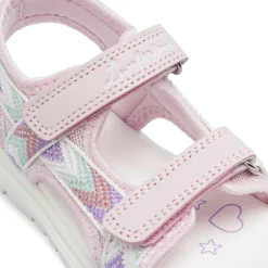 Sandali rosa da Bambina con ricami multicolor e strappo Lumberjack