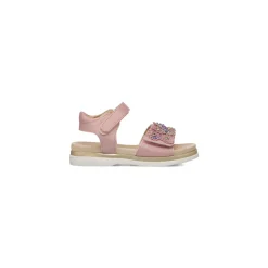 Sandali Rosa da Bambina e Ragazza con Fiori e Strass e glitter Dieci Baci