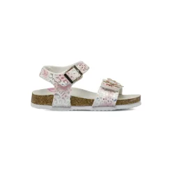Sandali rosa e bianchi da Ragazza con stampa iridescente Settenote