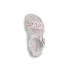 Sandali rosa e bianchi da Ragazza con stampa iridescente Settenote