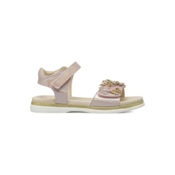 Sandali rosa iridescente da Bambina con fiori e farfalle Dieci Baci