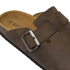 Sandali sabot marroni da Uomo con soletta in pelle Riflessi Urbani