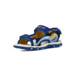 Sandali sportivi blu da Ragazzo con stampe surf e strappo Space Boy