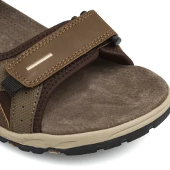 Sandali sportivi marroni da Uomo con soletta in pelle Riflessi Urbani