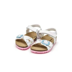 Sandali traspiranti bianchi da Bambina con unicorni e fibbie Geox