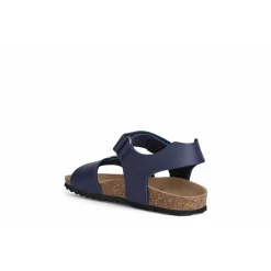 Sandali traspiranti blu da Ragazzo con sottopiede in pelle Geox