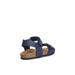 Sandali traspiranti blu da Ragazzo con sottopiede in pelle Geox