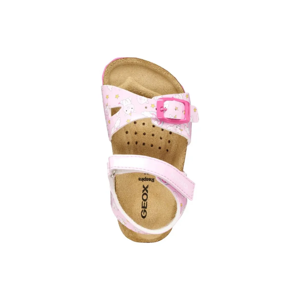 Sandali traspiranti primi passi Bambina rosa con stampa unicorni Geox