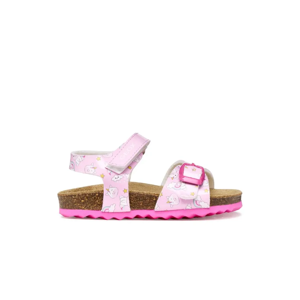 Sandali traspiranti primi passi Bambina rosa con stampa unicorni Geox